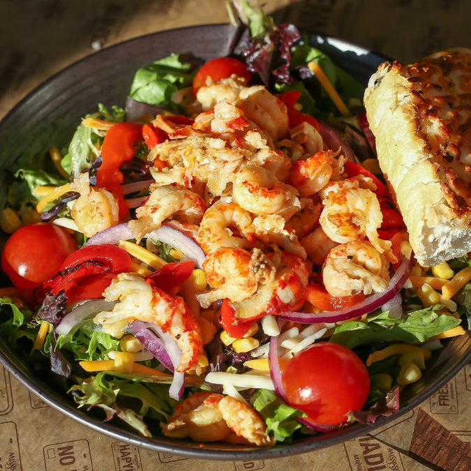 Crawfish Salad with toasted French bread