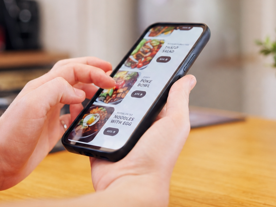 Ordering on a phone